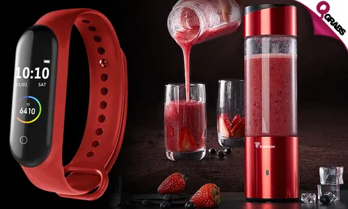 Portable Rechargeable Blender + Fitness Watch!